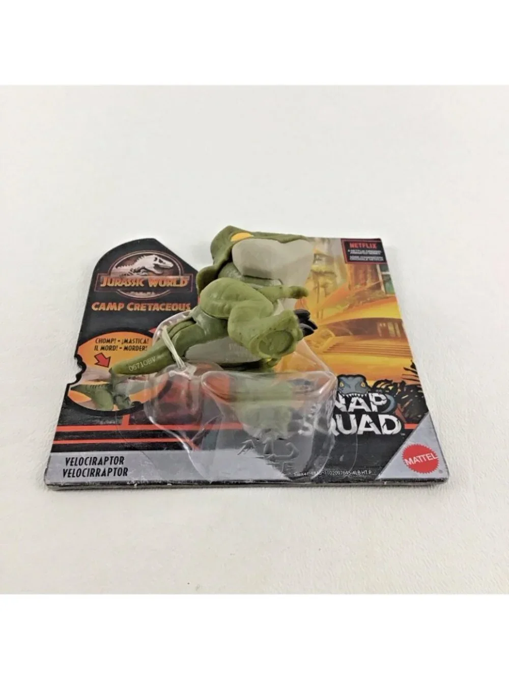 Jurassic World Snap Squad Velociraptor Mini Dinosaur Action Figure Cretaceous